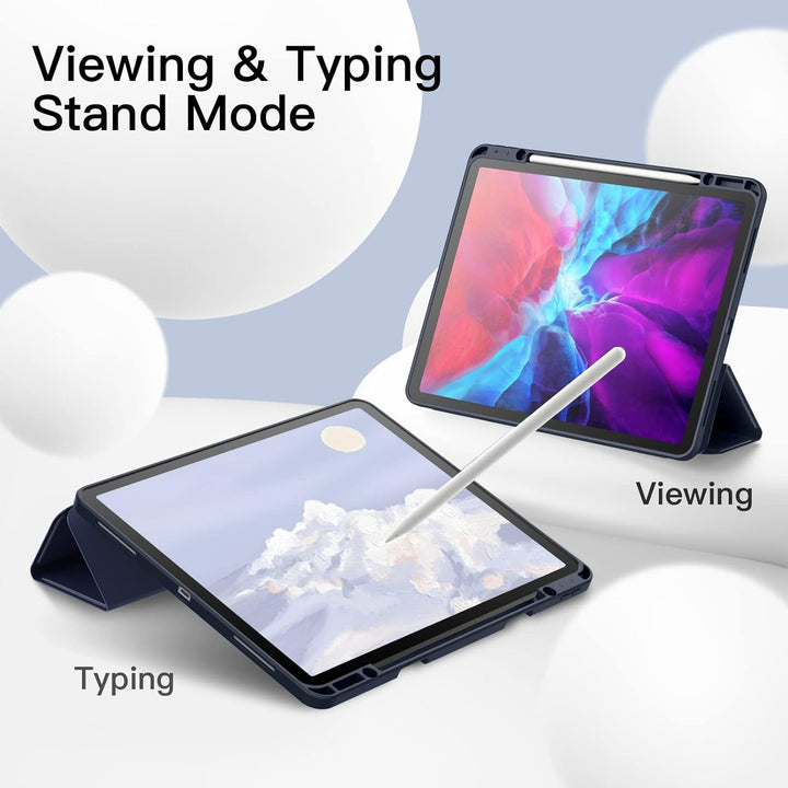 JETech Hülle für iPad Pro 12,9 Zoll (Modell 2020/2018, 4./3. Generation) mit Stifthalter, Pencil Auf