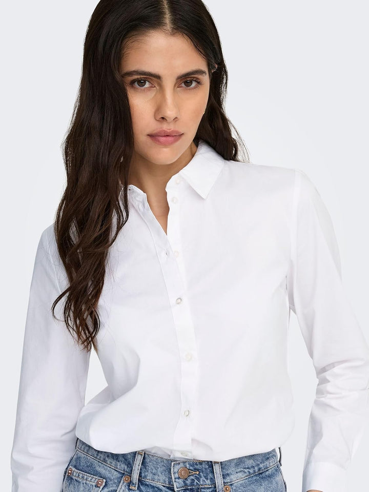 Only&JDY JDY Damen Bluse JDYMIO L/S Shirt WVN NOOS 34 Weiss (White), 34 Weiss (White)
