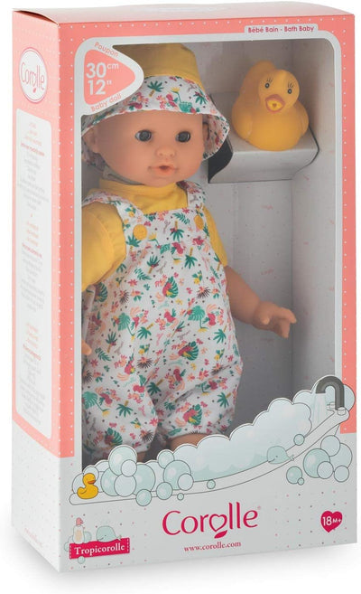 Corolle 9000100240 - Mon Premier Poupon Corolle / Badebaby Tropicorolle / Französische Puppe mit Cha