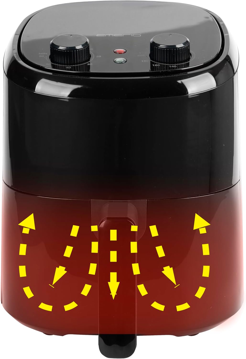 Emerio Heissluftfritteuse AirFryer | 2.2L Volumen für 1 Person oder als Zweitgerät | Frittieren mit