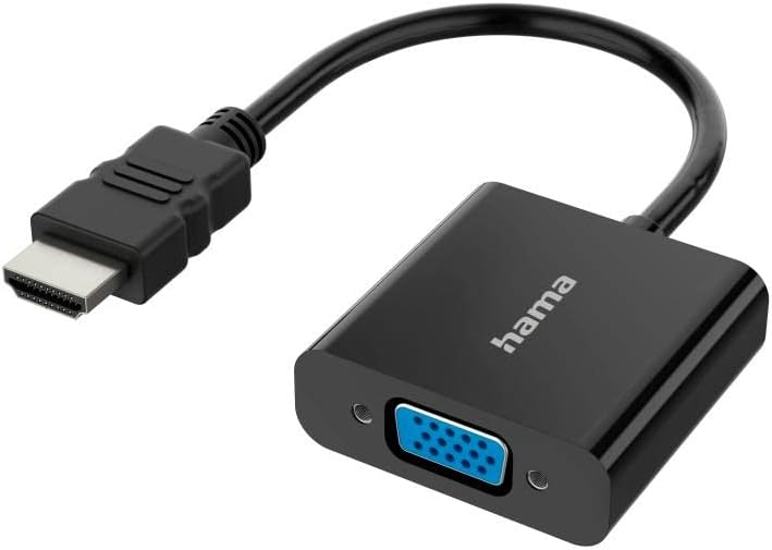 Hama HDMI auf VGA Adapter Full HD 1080p (HDMI Stecker, VGA Buchse und Klinken Buchse, Adapter zum An