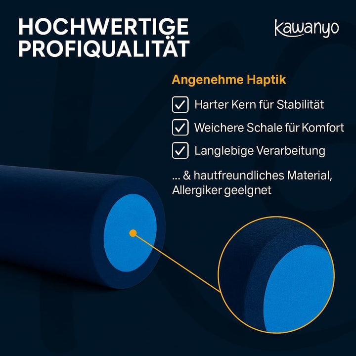Pilates Rolle für Stabilitäts- &amp; Balanceübungen – Übungshilfe zum Pilatestraining – Yoga Rolle aus H
