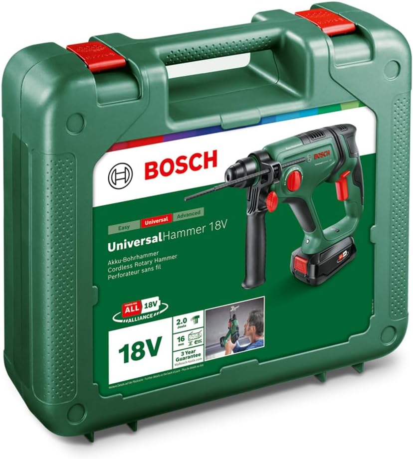 Bosch Akku-Bohrhammer UniversalHammer 18V (1x Akku 2,5 Ah; 18 Volt System; zum Bohren, Hammerbohren,