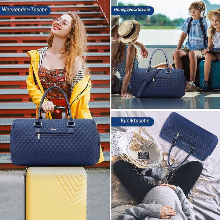 LOVEVOOK Sporttasche Reisetasche Damen, Weekender Travel Kliniktasche Geburt mit Kulturtasche, Schuh