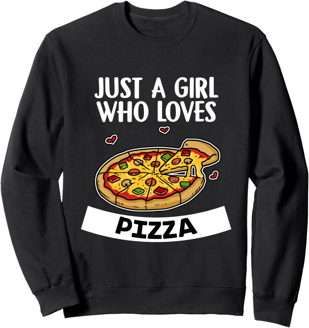Just A Girl Who Loves Pizza Lustiges Pizza Sweatshirt