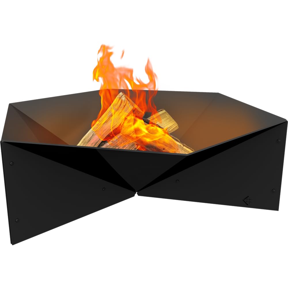 kratki Fire Gamma Gartenfeuerschale freistehend, sechseckig, Abmessungen B69,2 x L60,5 x H22,5 cm, G