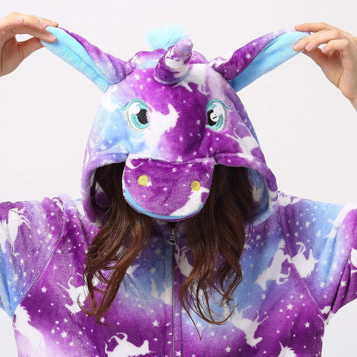 Katara 1744 Jumpsuit, UnisexÊ? Erwachsene, Einhorn Lila-bunt, Körpergrösse 175-185cm (XL) Einhorn Li