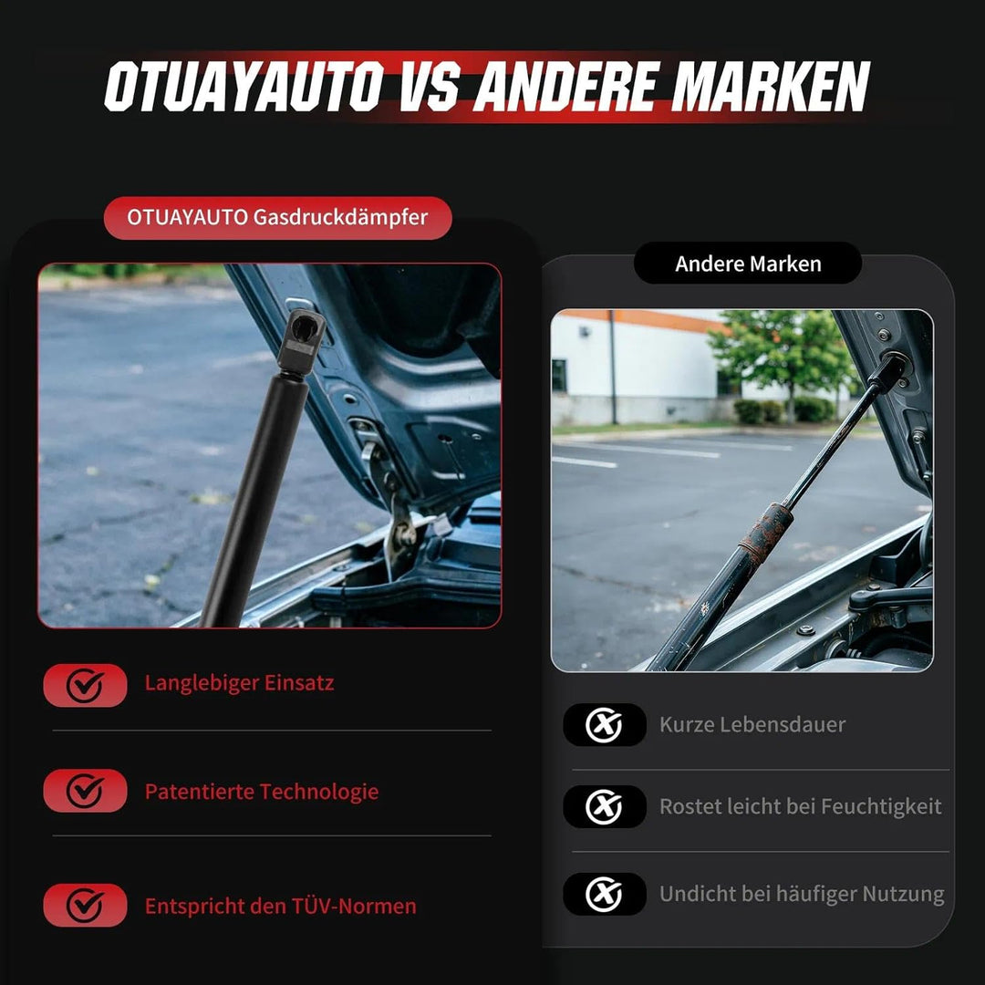Gasfeder Motorhaube kompatibel mit BMW X1 (verschiedene Modelle), OTUAYAUTO 2 Stück Motorhaubendämpf