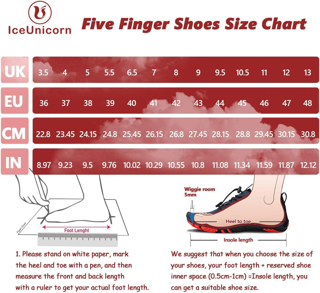 IceUnicorn Barfuss Schuhe Damen Walkingschuhe Barfussschuhe Herren Anfänger Bequeme Atmungsaktiv Ges