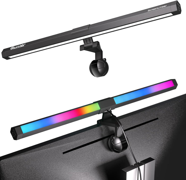Quntis Computer Monitor Lampe mit Gaming Deko RGB Hintergrundbeleuchtung, Monitor Light Bar mit Touc