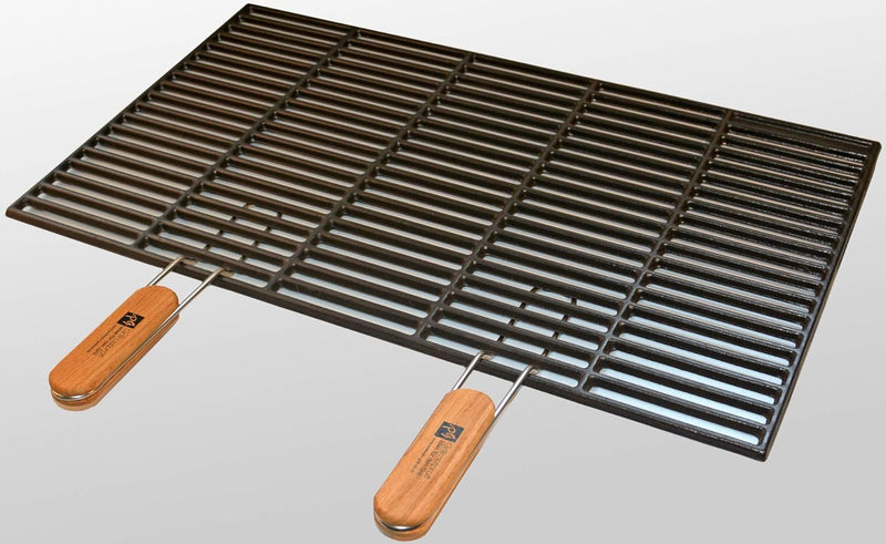 Grillrostprofi Gusseisen-Grillrost 67 x 40 cm mit abnehmbaren Handgriffen von Ihrmen