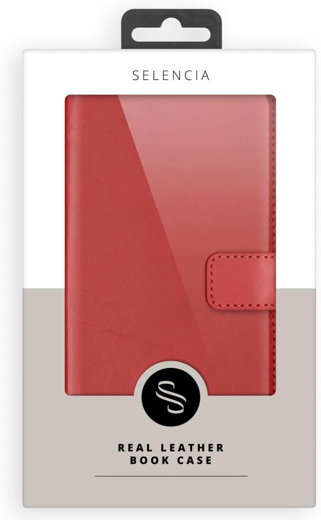SELENCIA Bookcase Hülle kompatibel mit iPhone 12 Pro Max – Era Leder Handytasche Side Flip Case – Ha