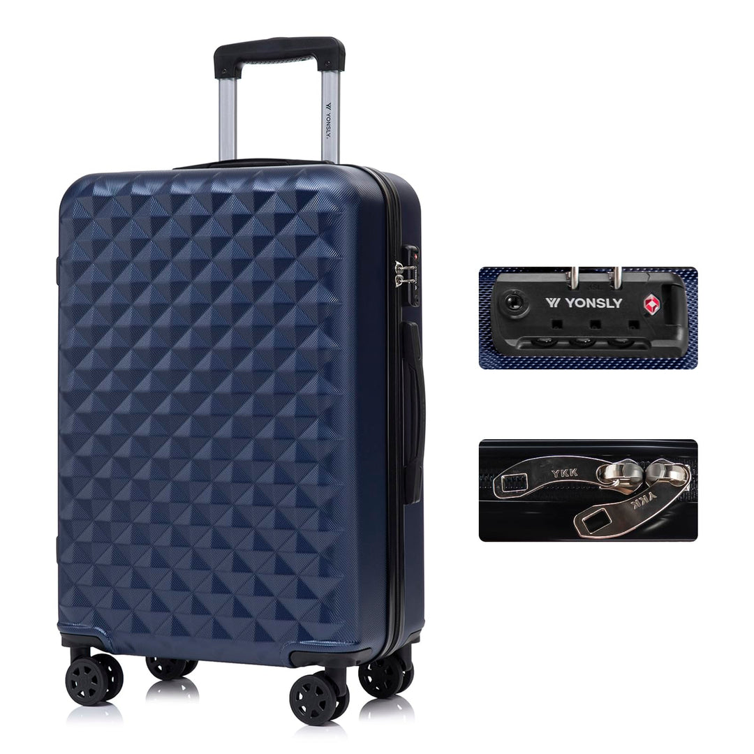 Premium Reisekoffer TSA-Schloss,YKK-Reissverschluss Hartschalen-Koffer Trolley Kabinenkoffer Rollkof