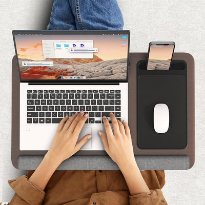 PUTORSEN Laptopkissen für Bett mit Kissen, Laptop Ständer Mausunterlage Passen bis zu 17,3 Zoll Note