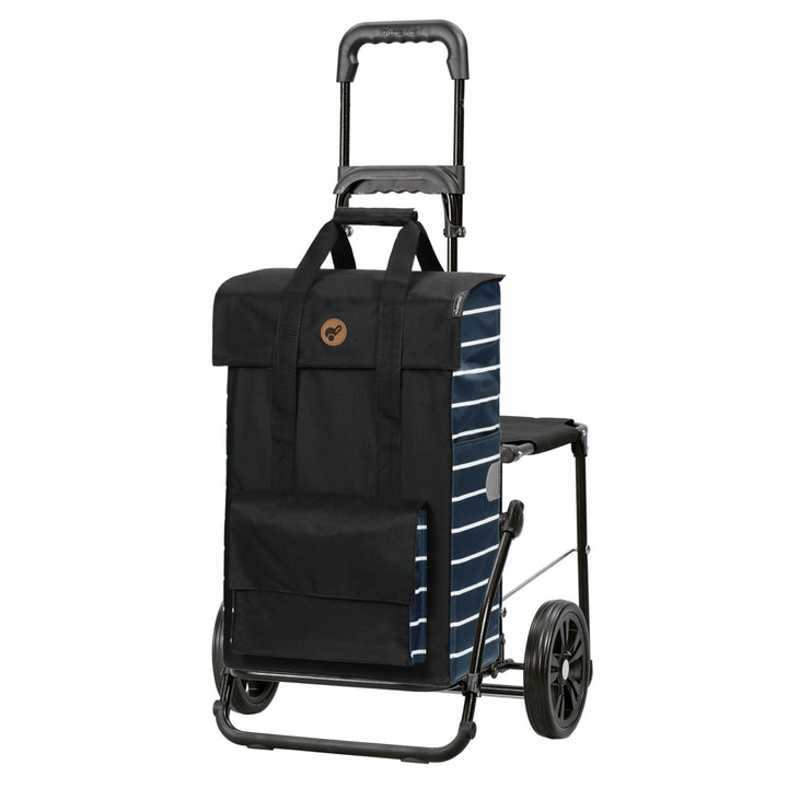 ANDERSEN Einkaufstrolley - Komfort Shopper Jella blau 51 L Einkaufsroller, hohe Qualität, stylisch,