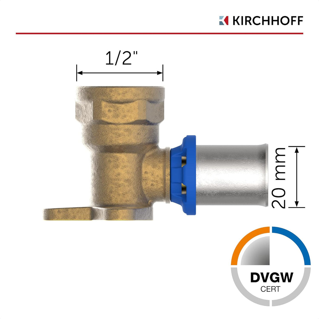 KIRCHHOFF | MSVR Rohr | 3er Set | Pressfitting 20 mm x 1/2" | Aluverbundrohr | für Heizung | Fussbod