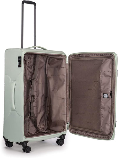 Stratic Light + Koffer Weichschale Reisekoffer Trolley Rollkoffer gross, TSA Kofferschloss, 4 Rollen