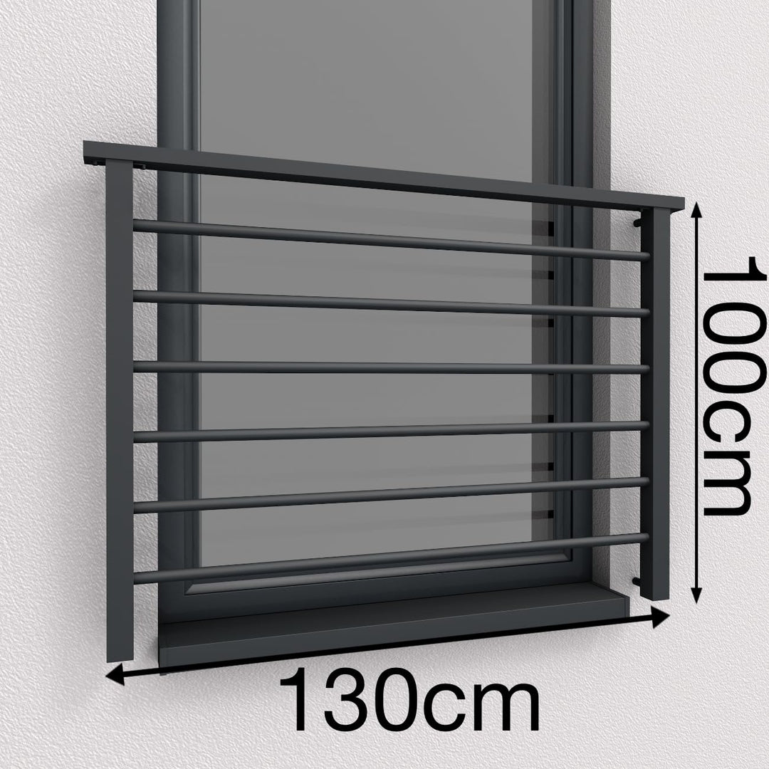 Alu Light Französischer Balkon Aluminium Stabgeländer Balkongitter Fenstergitter Anthrazit RAL 7016