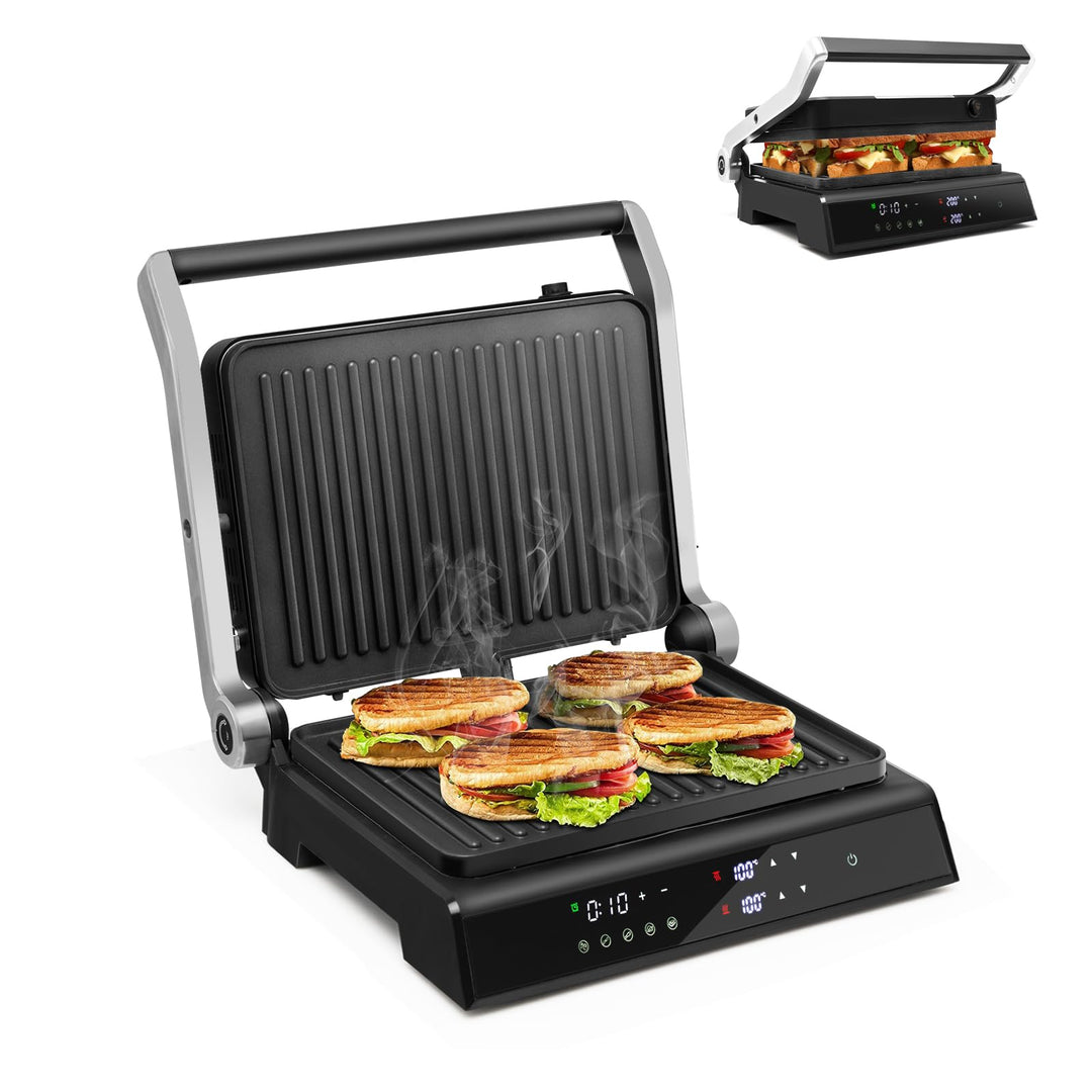 SOARS Sandwichmaker 3-in-1, 1800 – 2000 W, elektrische Panini-Maschine mit 5 Kochmodi, 200 – 230 °C,