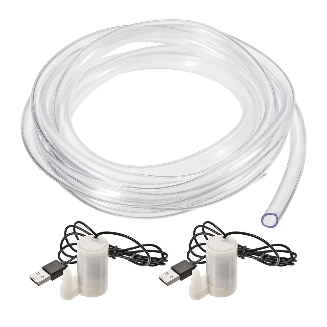 sourcing map Mini Wasserpumpe DC 5V Micro Tauchmotor Vertikal mit USB Steckverbinder Rohr
