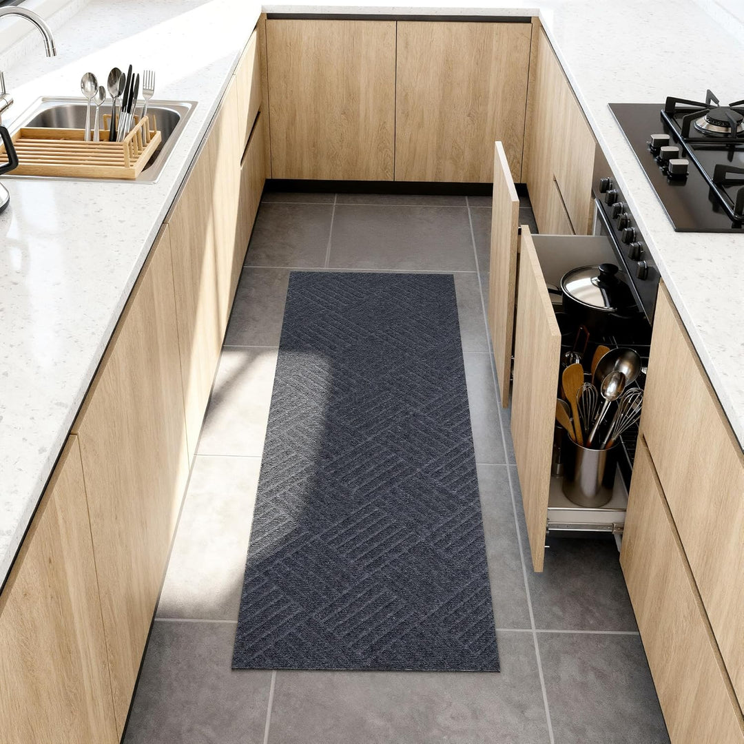 Fussmatte für Innen & Aussen, 40 x 120cm rutschfeste Türmatte Staubdicht, Waschbar Schmutzfangmatte