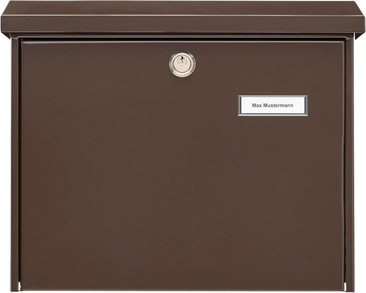 Burg-Wächter Briefkasten mit Öffnungsstopp, A4 Einwurf-Format, EU Norm EN 13724, Verzinkter Stahl, A