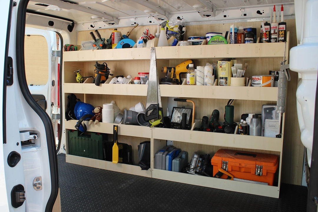 Vanify - Kompatibel mit Renault TRAFIC L2 2015+ Fahrzeugeinrichtung Fahrzeugregale, komplette Fahrer