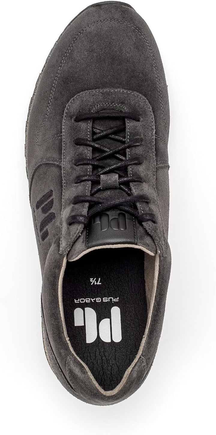 Pius Gabor Herren Sneaker Low,Halbschuhe,zertifiziertes Leder,Wechselfussbett 40 EU Weit Grau Slate,