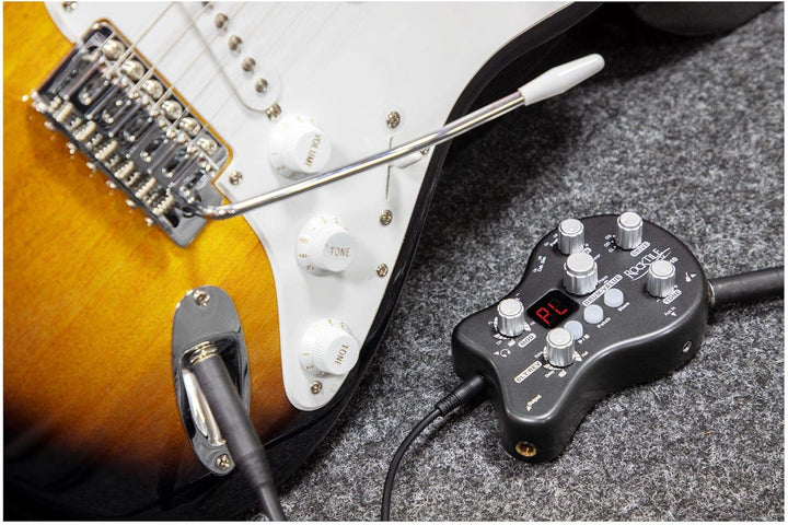 Rocktile GP-10 Gitarren Multieffekt Gerät/Kopfhörer-Verstärker Amp (8-Effekttypen und Drum-Loop Play