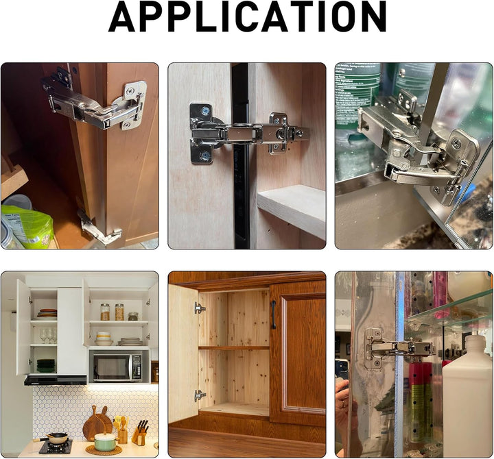 TamBee 2pc 175 Grad Schrankscharnier,Scharniere für Schranktüren für Falttür, Metall Scharniere hydr