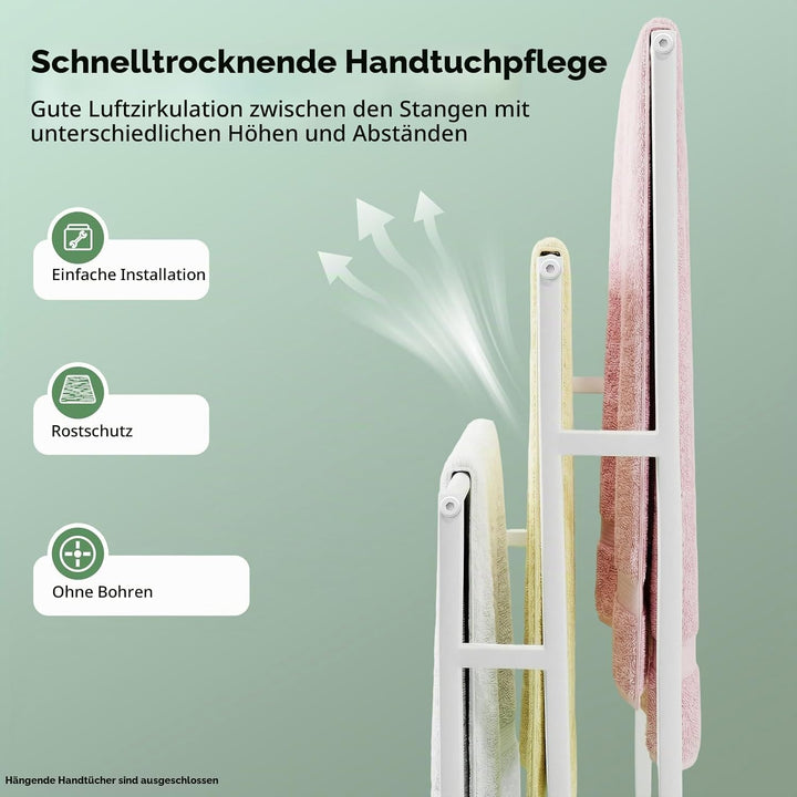 Handtuchhalter Stehend 3 stöckiger Freistehender Handtuchhalter Grosser freistehender 3-Stöckiger Bo
