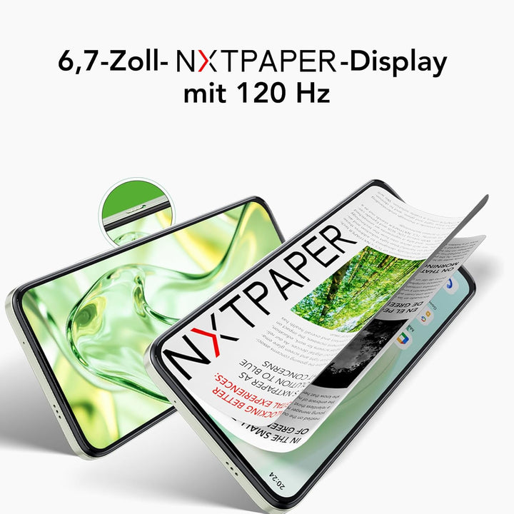 TCL 60 SE NXTPAPER 5G Smartphone, Mobiltelefon ohne Vertrag, 6,7" 120 Hz NXTPAPER-Display, Max Ink M