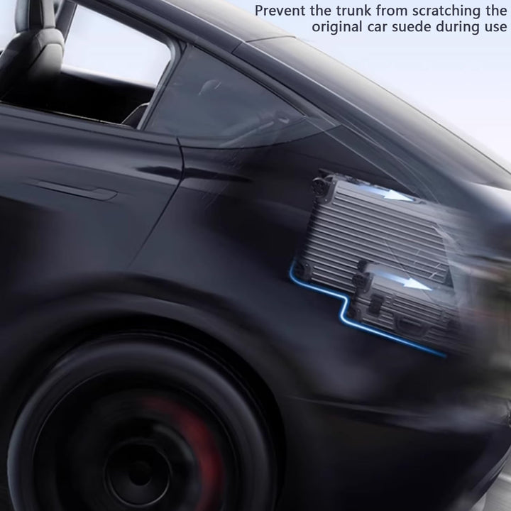 TOPABYTE Heckklappenmatte für Tesla Model Y Juniper 2025 2026 Leder Schutzpolster Kofferraumschutzma
