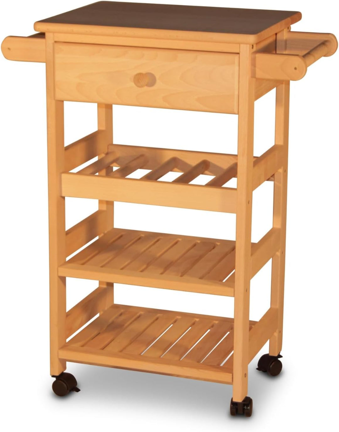 Küchen-Arbeits-Servierwagen aus Buche B44/66 x T38 x H83 cm