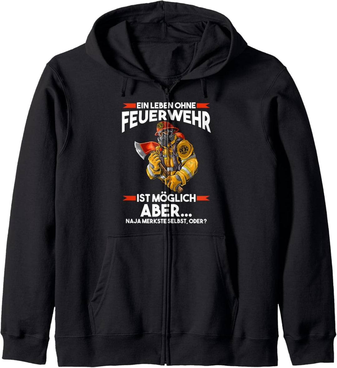 Feuerwehr Berufsfeuerwehr Feuerwehrmann Kapuzenjacke
