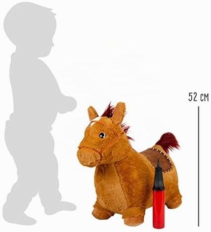 small foot Hüpfpferd Plüsch aus robustem Gummi und weichem Stoff, Springtier mit Sattel und Mähne, a