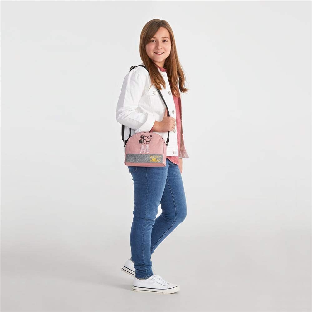 Disney Mickey The Blogger Umhängetasche Rosa 20,5x16,5x6 cms PVC und Polyester, Umhängetasche