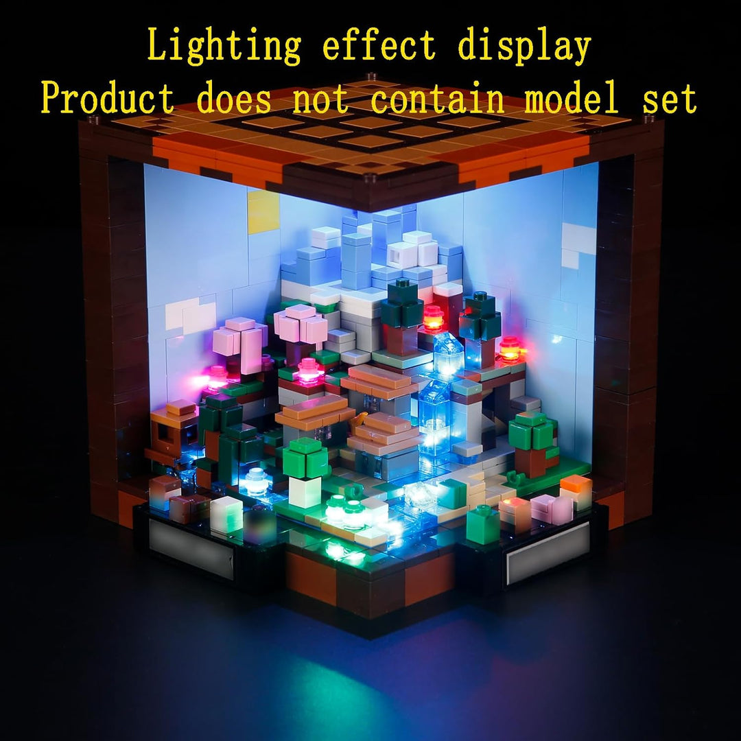 GEAMENT LED Licht-Set Kompatibel mit Lego Minecraft Die Werkbank (The Crafting Table) 21265 Baustein