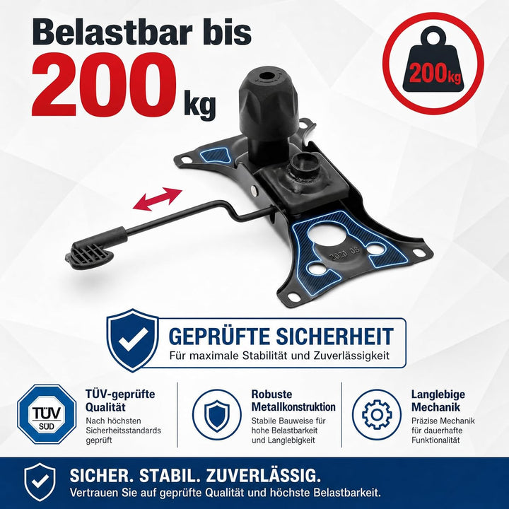 Metall Sitz Mechanik Bodenplatte Platte Sitzmechanik Wippfunktion HöHenverstellung FüR BüRostuhl Loc