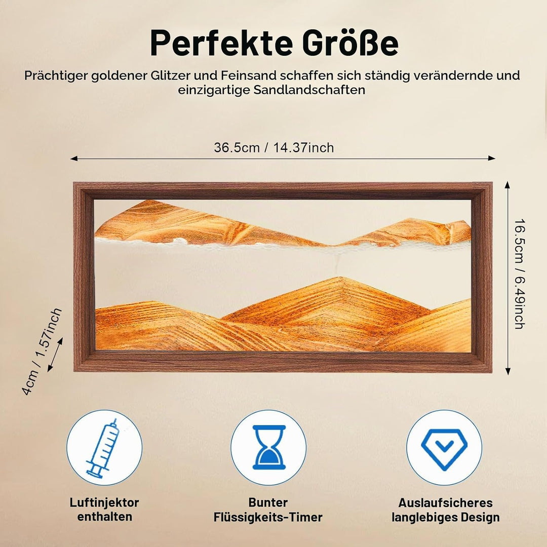 AzureLeap Sandbilder zum Drehen 3D Sandscape die Sandkunst in Tiefsee Fliessende Sandmalerei Sandbil