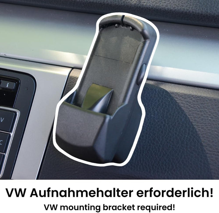 Handyhalterung für VW Aufnahmehalter | Handyvorbereitung | USB-C Ladekabel | Passend für VW Passat,