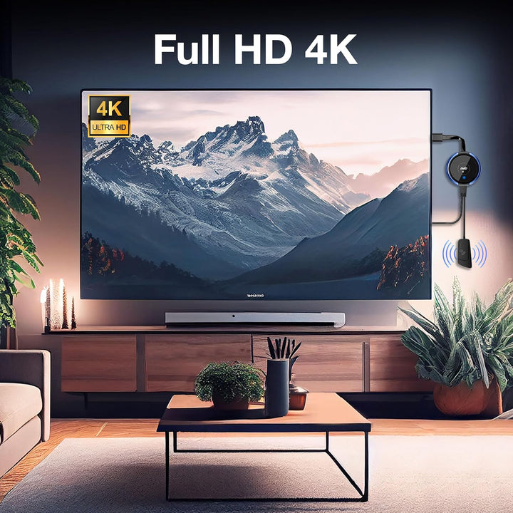 HDMI Wireless Transmitter - AIMIBO Funk HDMI Funkübertragung 4K/5G Sender, Kabelloses Bildschirmüber