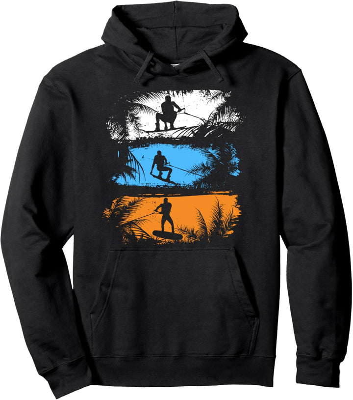 Herren Wakeboard Wakeboarder Retro Wakeboarding Wakeboarden Pullover Hoodie