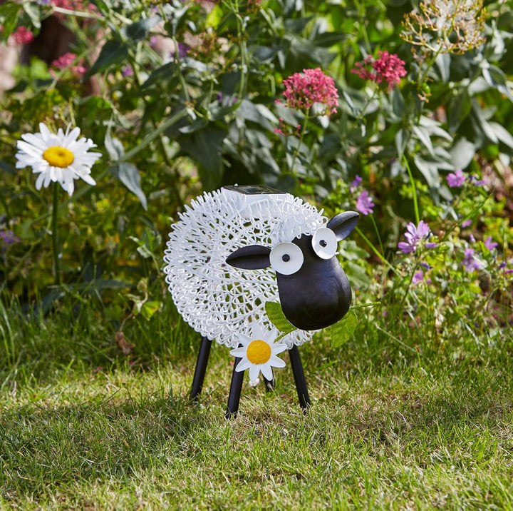 Smart Solar Solar-Silhouette Schaf Dolly aus Metall
