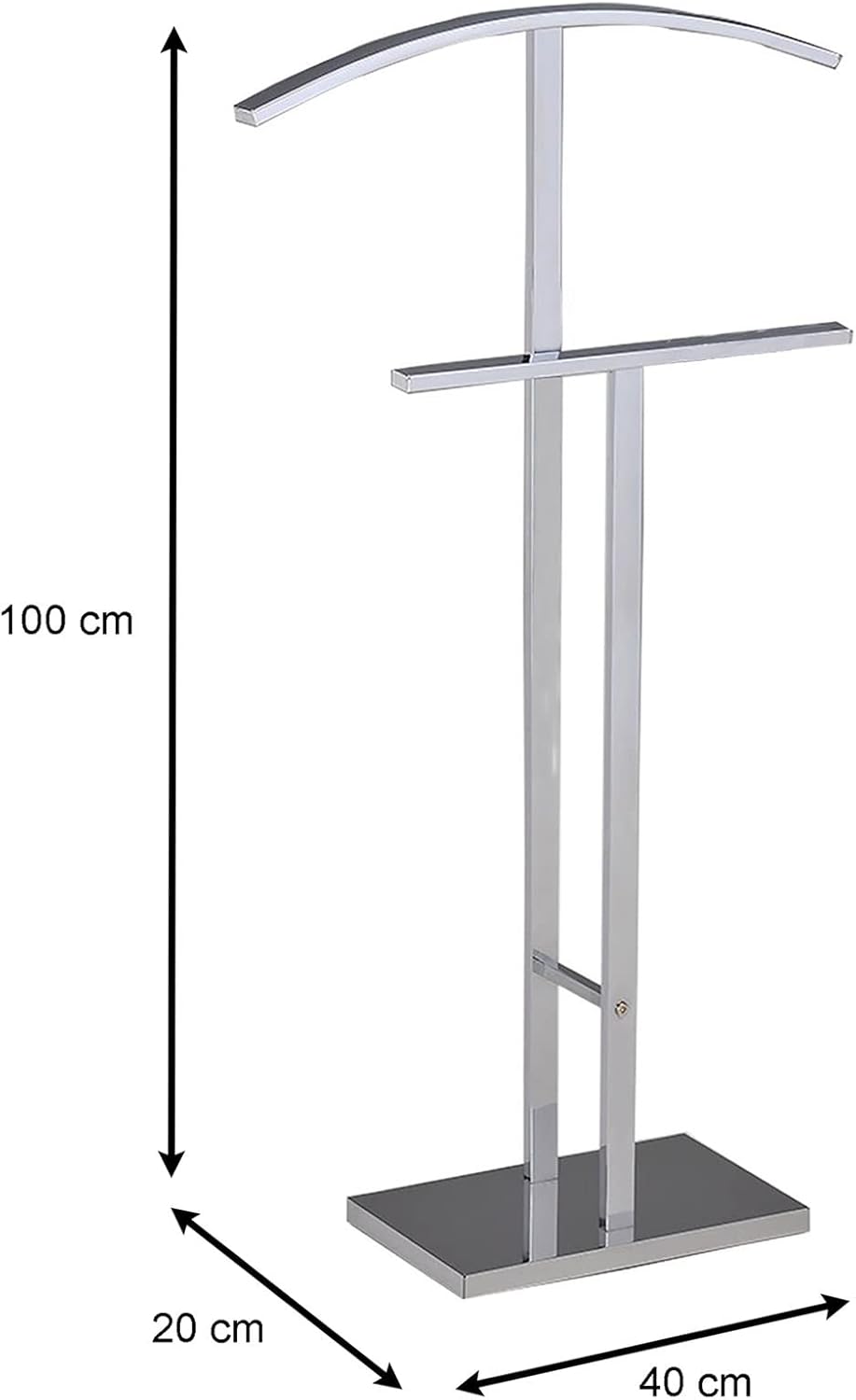IDIMEX Herrendiener Scott aus verchromten Metall, eleganter Stummer Diener mit Hosenbügel, schöner D