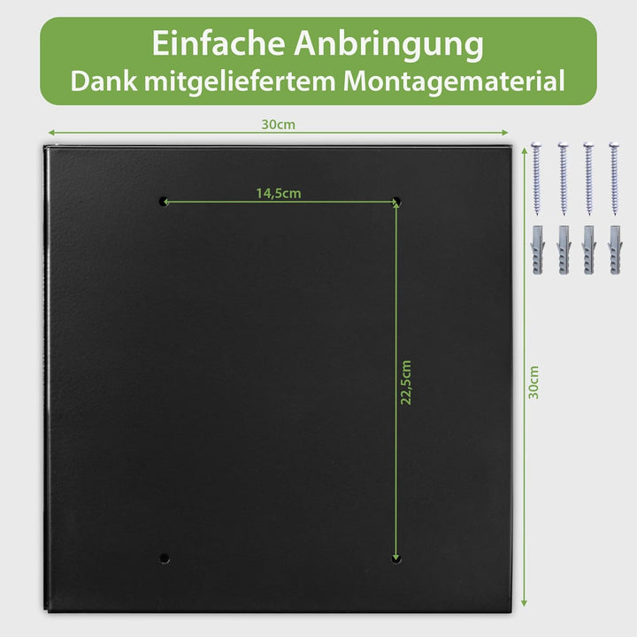 banjado® Grosser Schlüsselkasten Glas/Schlüsselbox 30cm x 30cm mit 50 Haken - Motiv New York/Schlüss