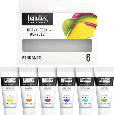 Liquitex Heavy Body Acrylfarbe Lebendige Farben Set 6 x 22ml 22 ml (6er Pack) 6 Farben Set A 22ml -