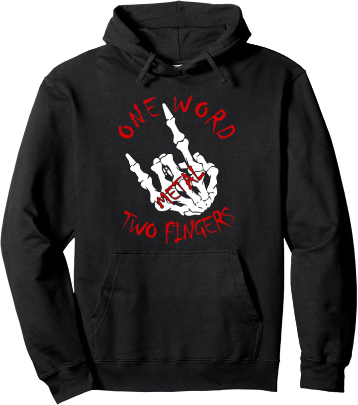 Devil Horns - Heavy Metal Pommesgabel - Rocker Hand 666 Pullover Hoodie