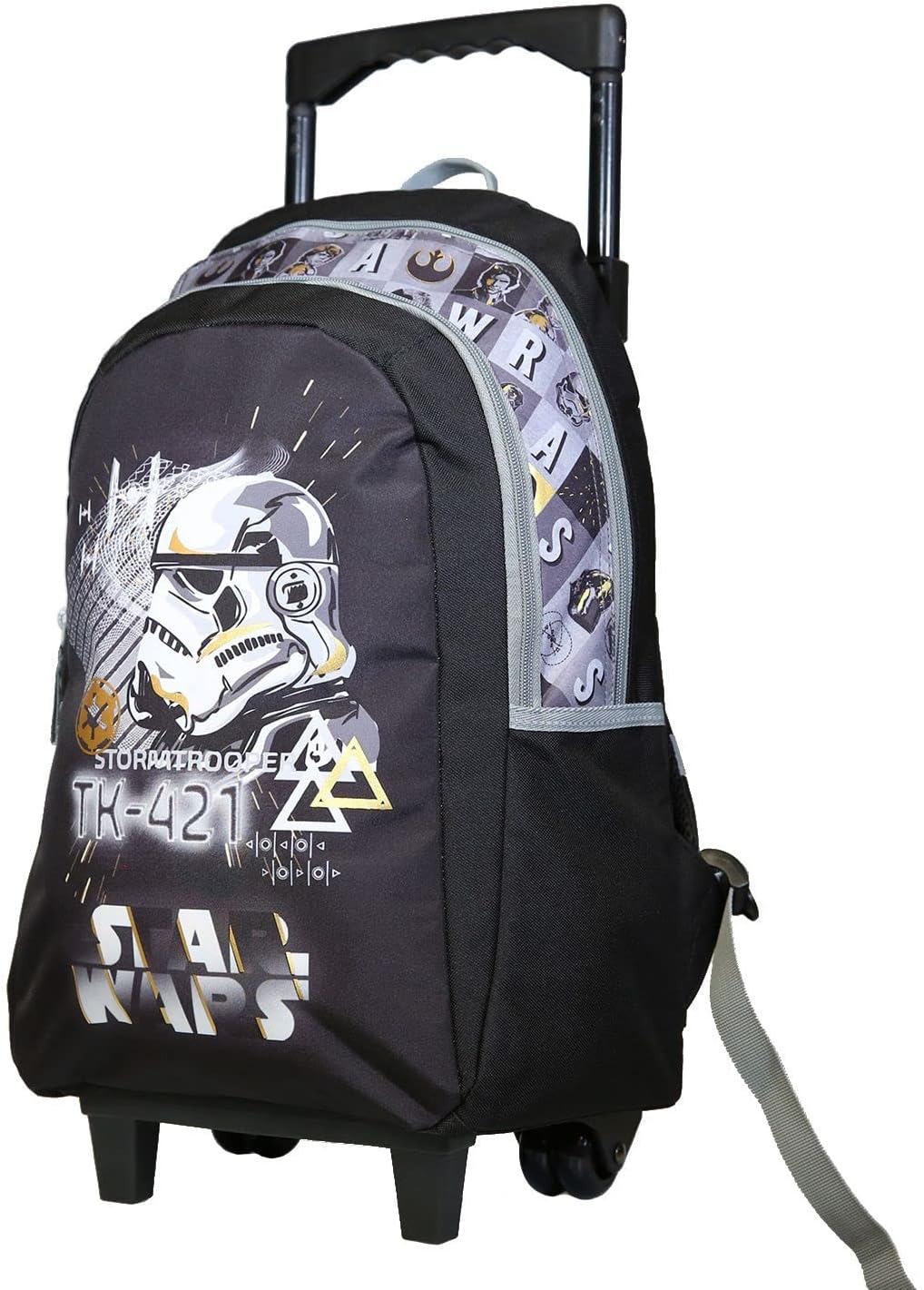 Bagtrotter Disney Star Wars Rucksack mit Rollen, Schwarz