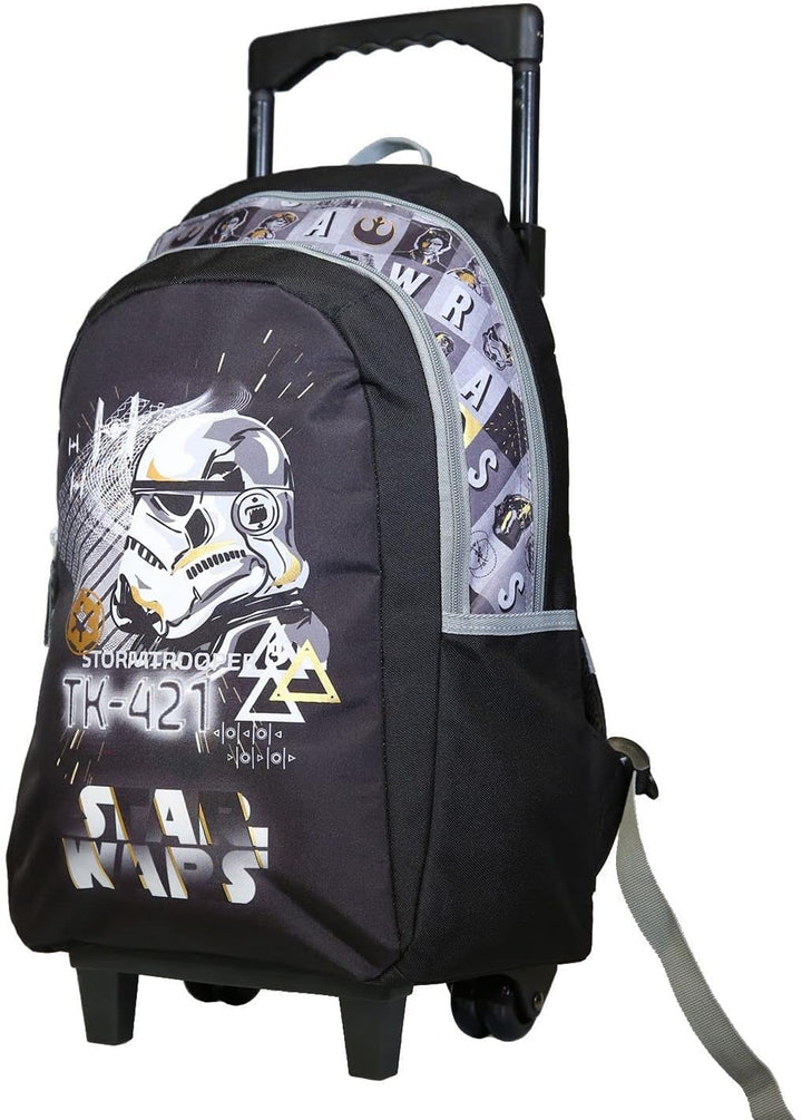 Bagtrotter Disney Star Wars Rucksack mit Rollen, Schwarz